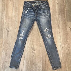 American Eagle Size 28 Skinny Stretch Jeans Ripped